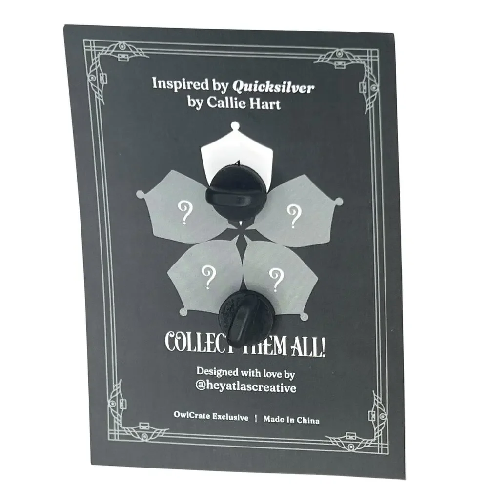 OwlCrate Quicksilver Blades of Love Enamel Pin - Callie Hart January 2026 YA Box - Picture 3 of 6